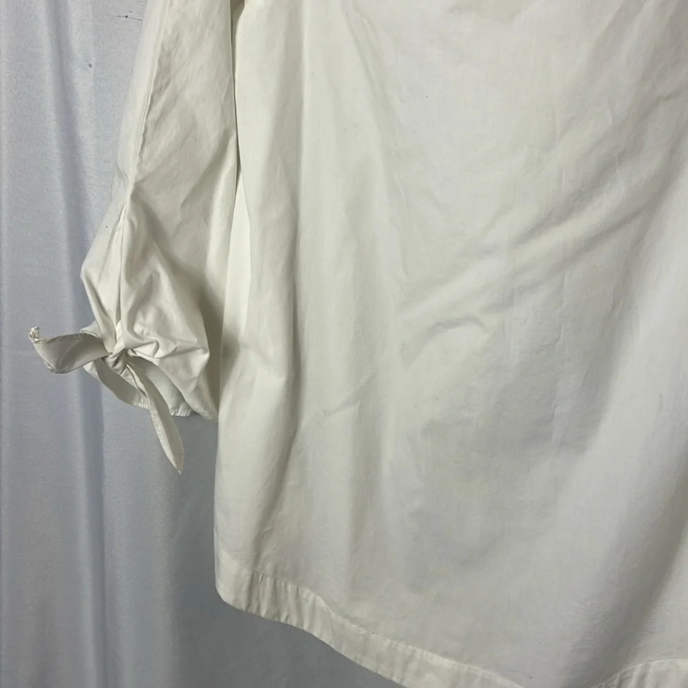 Free People Blouse White Size M Bohemian - Picture 3 of 6